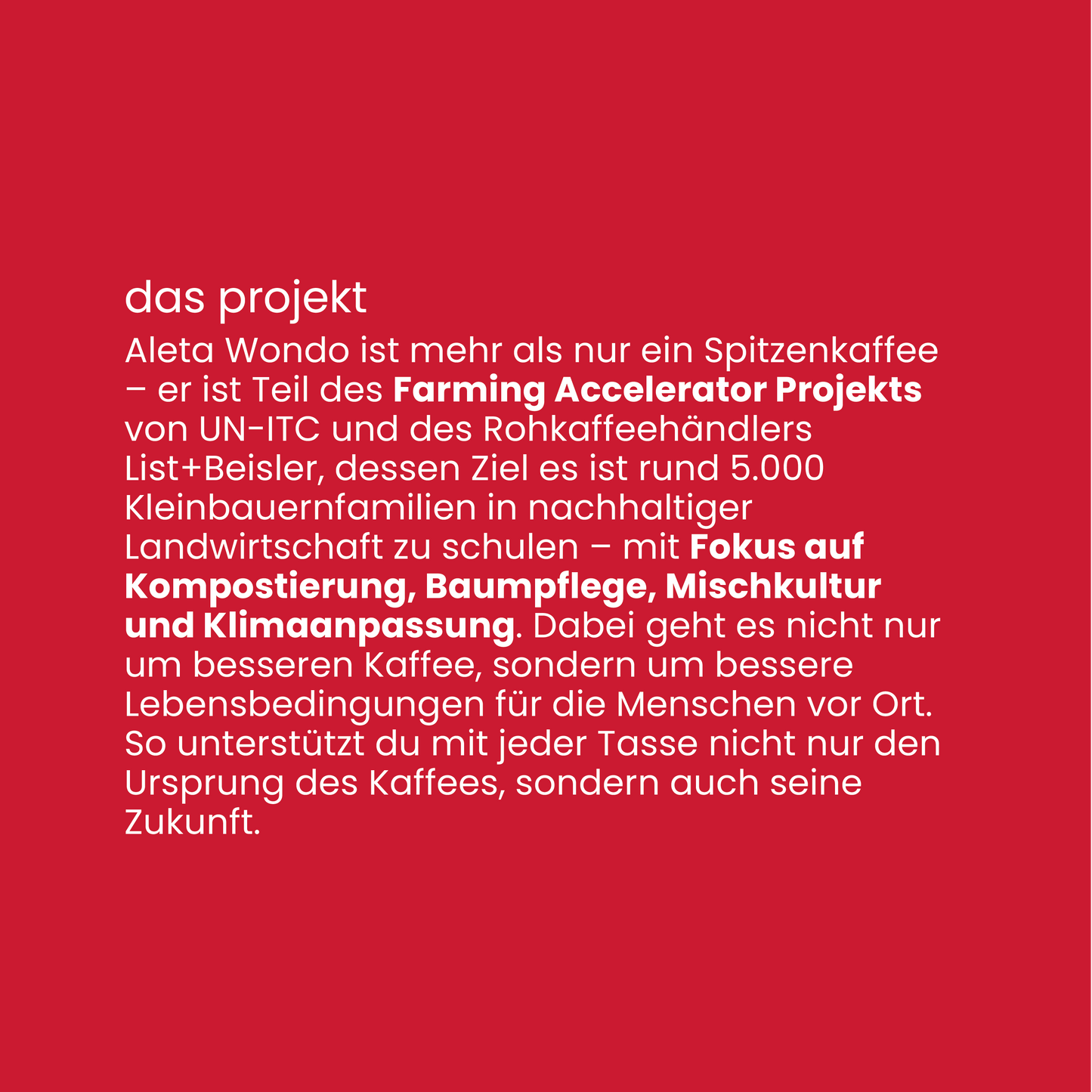 Äthiopien Projektkoffie Nr. 2
